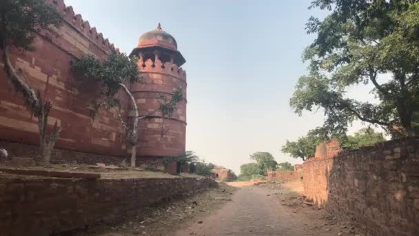 インド、ファテフプール・シクリ-過去の古代建築第3部 — ストック動画
