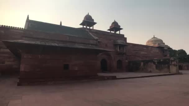 インド、ファテフプール・シクリ-過去10年の古代建築 — ストック動画