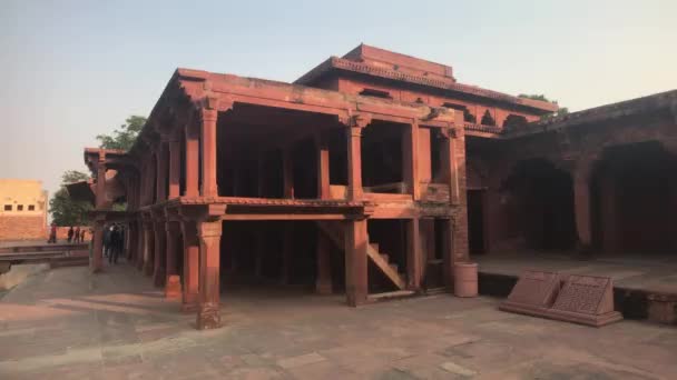 インド、ファテフプール・シクリ-過去21世紀の古代建築 — ストック動画