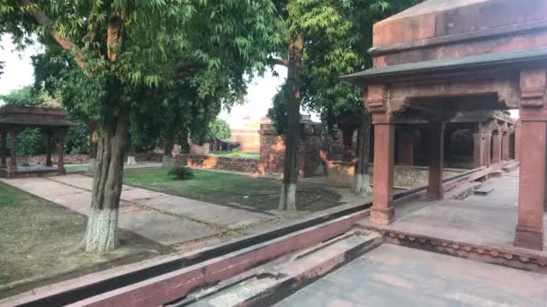 Fatehpur Sikri, India - Arsitektur kuno dari bagian terakhir 16 — Stok Video
