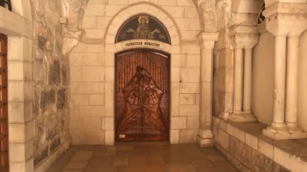 Belén, Palestina - 20 de octubre de 2019: Basílica de la Natividad Iglesia interior parte 5 — Vídeos de Stock