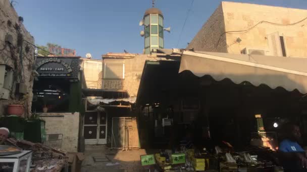 Jérusalem, Israël - 20 octobre 2019 : les touristes se déplacent vers les sites historiques de la vieille ville partie 14 — Video