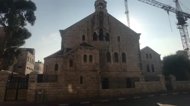 Jerusalém, Israel - guindaste perto do edifício — Vídeo de Stock