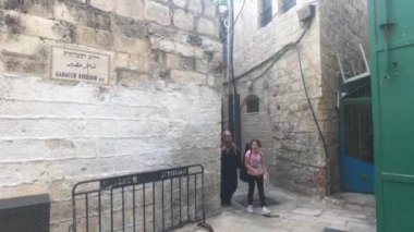 Jerusalem, Israel - October 20, 2019: old town with tourists walking the streets part 19
