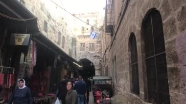 Jerusalem, Israel - October 20, 2019: old town with tourists walking the streets part 12