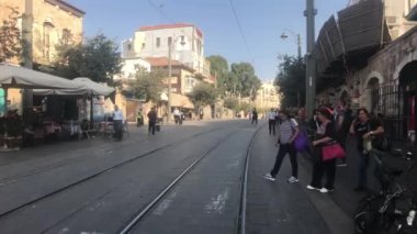 Jerusalem, Israel - October 20, 2019: tourists walk the streets of the modern city part 14