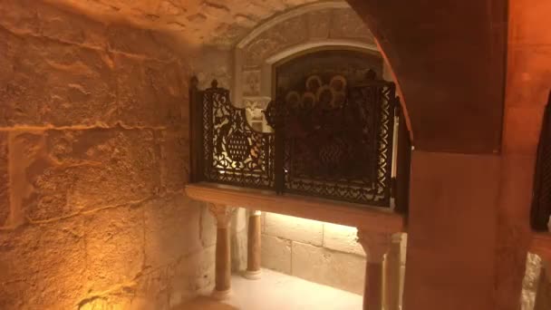 Jerusalem, Israel - the inner walls of the church in the old town part 14 — 비디오