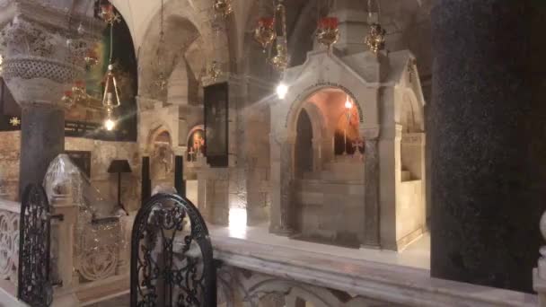 Jerusalén, Israel - muros con patrones y frescos del pasado — Vídeo de stock