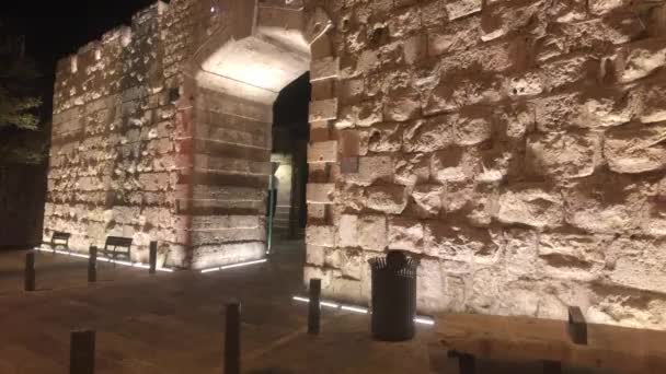 Jerusalem, Israel - beautiful streets of the evening city part 5 — 图库视频影像