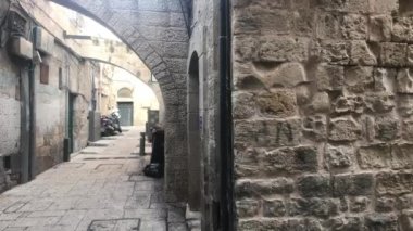 Kudüs, İsrail - geçmişten kalma desenli ve freskli duvarlar