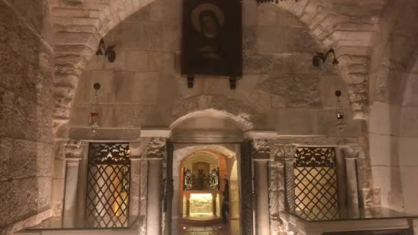 Jerusalém, Israel - as paredes internas da igreja na cidade velha parte 16 — Vídeo de Stock