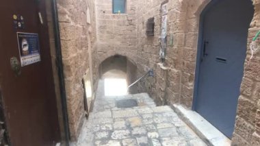 Tel Aviv, İsrail - 22 Ekim 2019: Şehrin tarihi bölümü