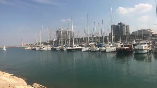 Tel Aviv, Israël - Parking bateau partie 2 — Video