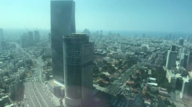 Tel Aviv, İsrail - Gökdelen 'in 9. bölümünden şehrin manzarası