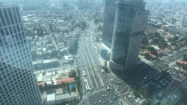 Tel Aviv, Israël - Vue de la ville depuis la hauteur du gratte-ciel partie 11 — Video