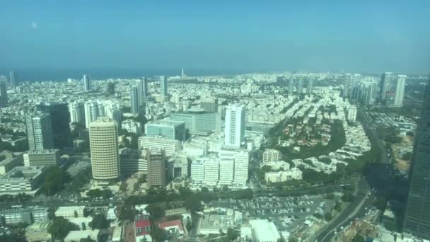 以色列特拉维夫- -从第7部分摩天大楼的高处俯瞰城市 — 图库视频影像