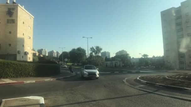 Haifa, Israel - tráfego de ônibus da cidade na velocidade parte 14 — Vídeo de Stock