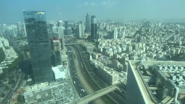 Tel Aviv, Israël - Vue de la ville depuis la hauteur du gratte-ciel partie 16 — Video