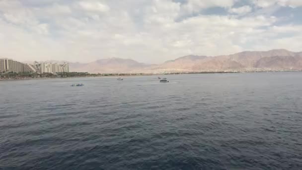 Eilat, Israel - Walking on the Red Sea — Stock Video