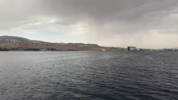 Eilat, Israël - Promenade sur la mer surplombant les montagnes partie 15 — Video