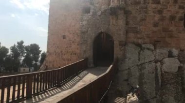 Ajloun, Ürdün - Tarihi Kale Bölüm 5 'in taş duvarları