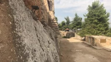 Ajloun, Ürdün - tarihi kalenin taş duvarları bölüm 7