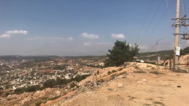 Ajloun, Jordan-city in the distance — 图库视频影像