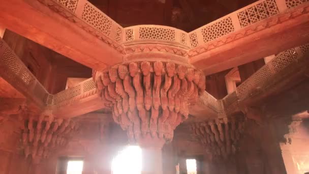 Fatehpur Sikri, Indie - starobylá architektura z minulé části 2 — Stock video