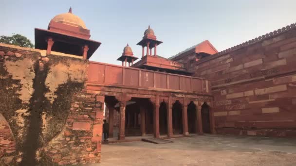 Fatehpur Sikri, Indie - starobylá architektura z minulé části 8 — Stock video