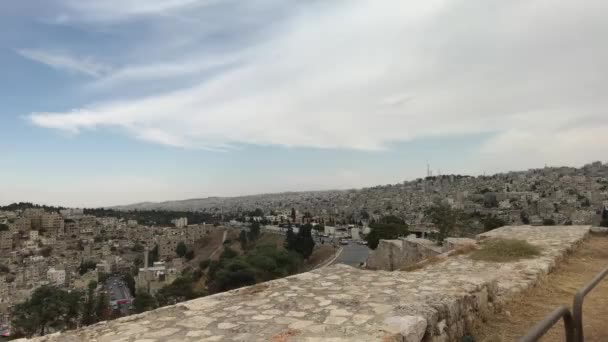 Amman, Jordanië - citadel onder de brandende zon deel 10 — Stockvideo