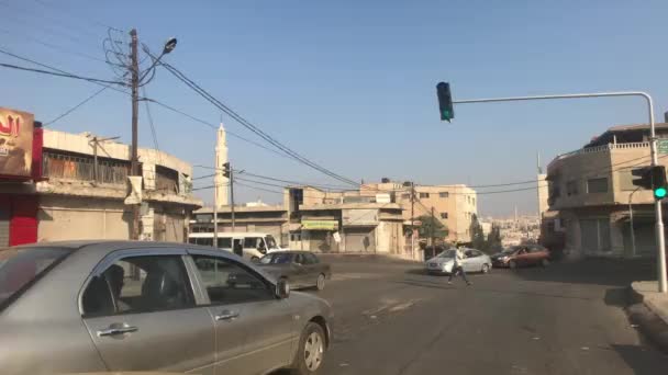Irbid, Giordania città provinciale e strade scarsamente popolate parte 3 — Video Stock