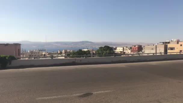 Akaba, Jordania - Wieczorne uliczki miasta — Wideo stockowe