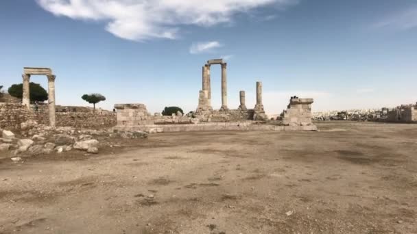 Amã, Jordânia - A cidadela da paisagem do deserto parte 6 — Vídeo de Stock