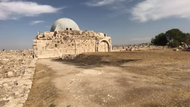 Амман (Йорданія) цитадель пустинного ландшафту 7 — стокове відео