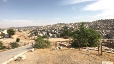 Amman, Ürdün - 6. Bölüm Kale 'nin tepesinden şehir manzarası
