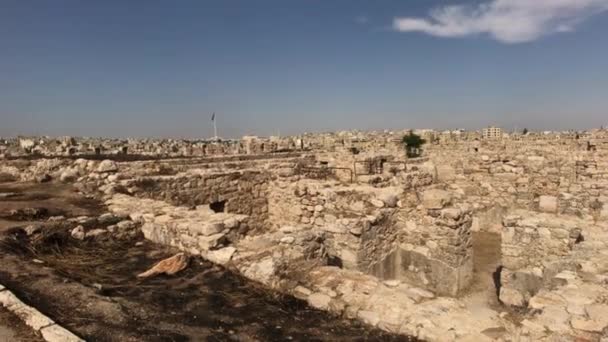 Amman, Jordanien - citadell under den brännande solen del 3 — Stockvideo