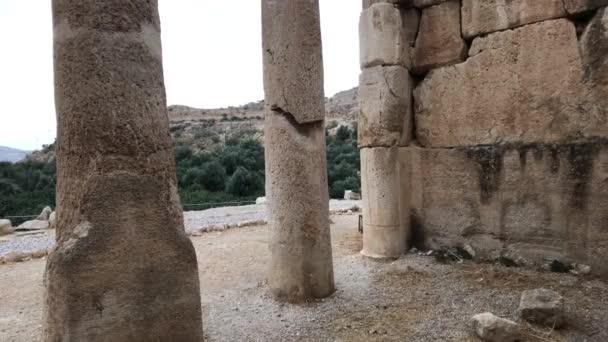 Irák al Amir, Jordánsko - zbytky starověké civilizace část 2 — Stock video