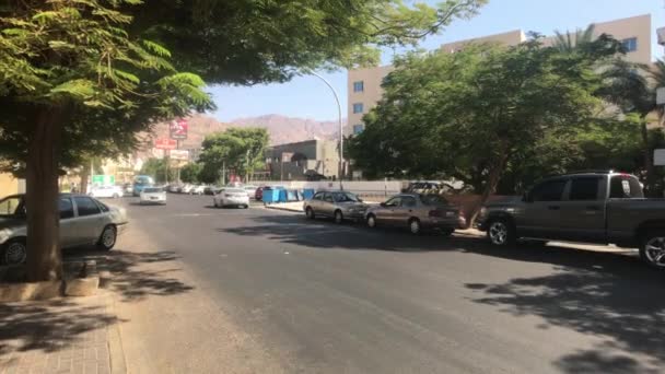 Aqaba, Jordan - traffic on the streets — Wideo stockowe