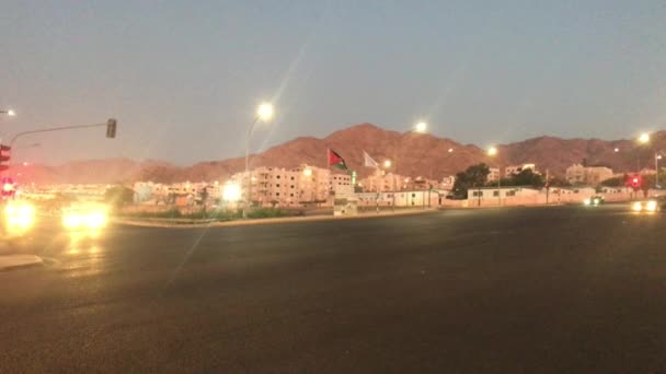 Aqaba, Jordan - Evening streets of the city part 7 — 图库视频影像