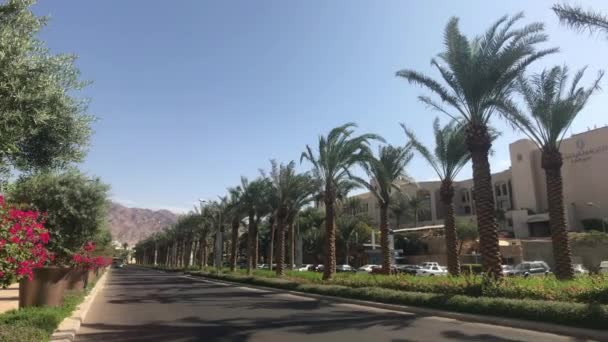 Aqaba, Jordan - View of the mountains from the street part 2 — Stockvideo