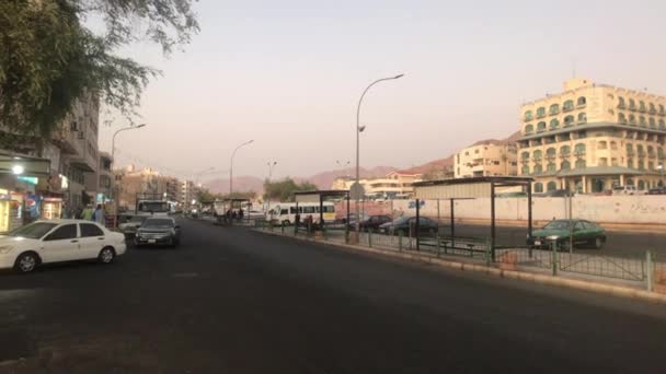 Aqaba, Jordan - Evening streets of the city part 12 — Stok video