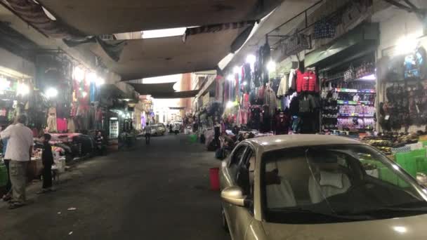 Aqaba, Jordan - October 15, 2019: tourists move through the streets of the city part 8 — 비디오