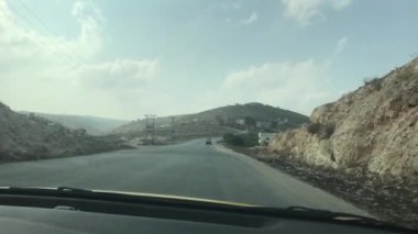 Irbid, Jordan - Car view of the surrounding mountain track part 12