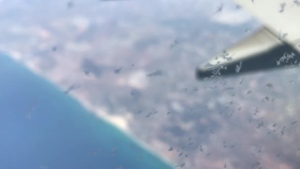 Амман, Иордания - самолет пролетает над городом часть 3 — стоковое видео