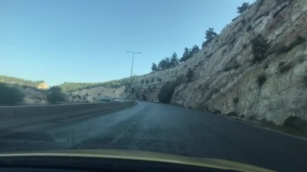 Ирбид, Иордания - вид на окружающую горную трассу часть 7 — стоковое видео