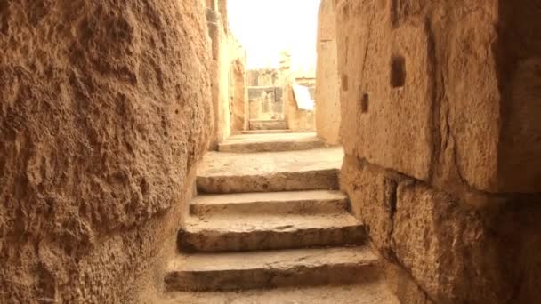 伊拉克al Amir, Jordan - -具有历史精神的古城墙第三部分 — 图库视频影像