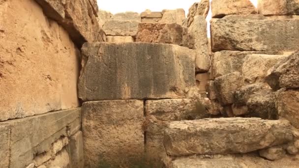 Iraq al Amir, Giordania - muri in pietra del passato parte 9 — Video Stock