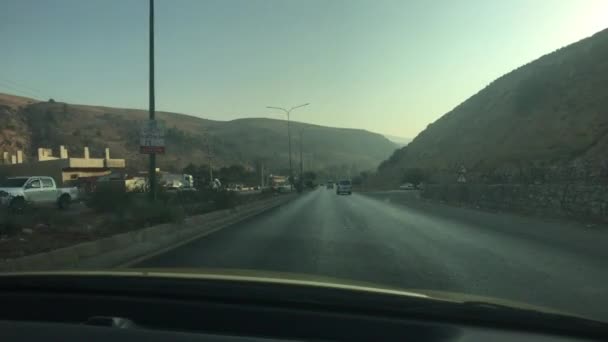 Ирбид, Иордания - вид на окружающую горную трассу часть 6 — стоковое видео