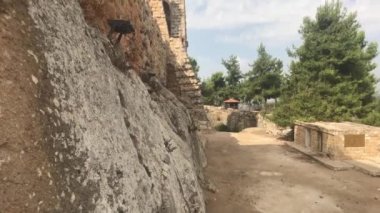 Ajloun, Ürdün - tarihi kalenin taş duvarları bölüm 7