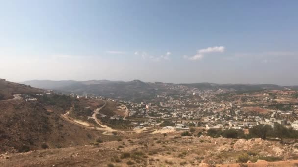 Ajloun, Jordanië - stad in de verte deel 2 — Stockvideo